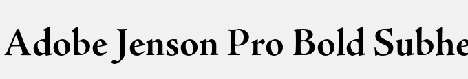 Adobe Jenson Pro Bold Subhead